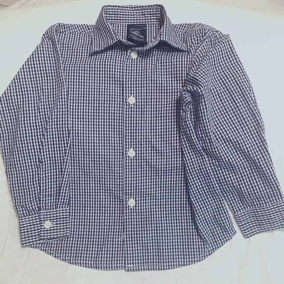 Nautica Other - Nautica 4T plaid blue grey boy long sleeve shirt button down used excellent cond